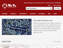 Tablet Screenshot of marvac.com